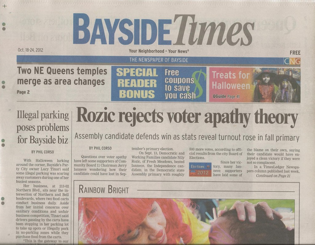 Bayside Times Rozie Rejects Voter Apathy Theory