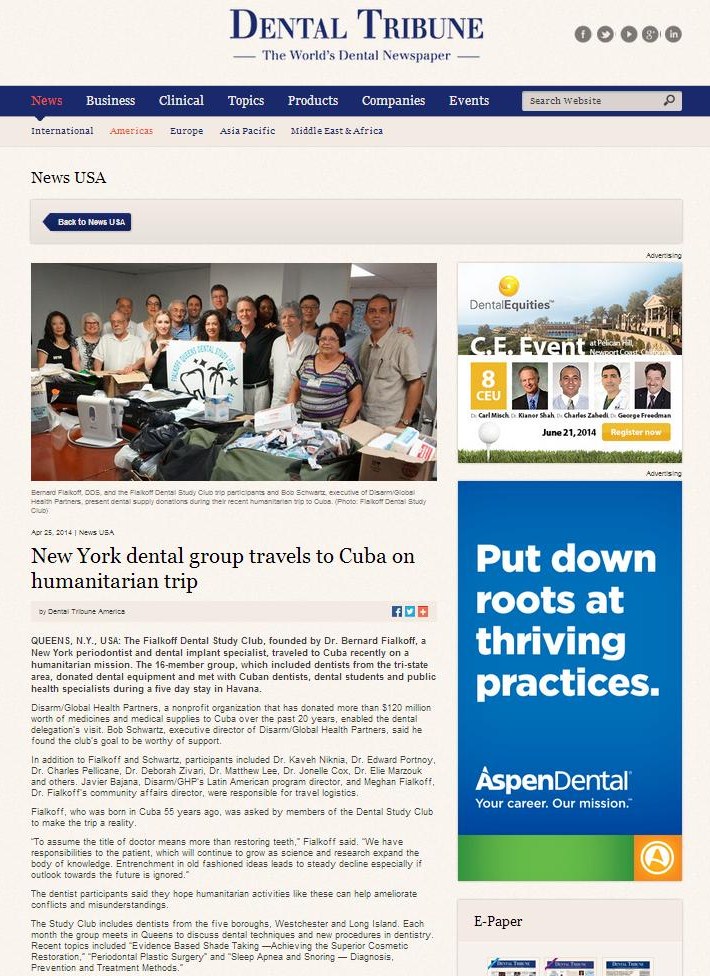 New York Dental Club Travels To Cuba On Humanitarian Trip