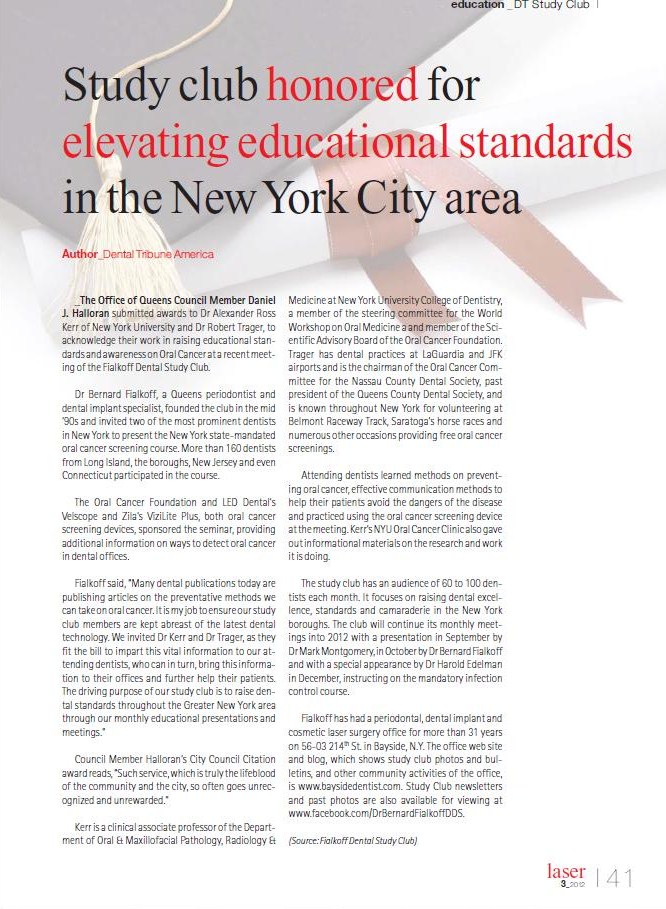 Study Club Honored for elevating educational standards in the New York City area