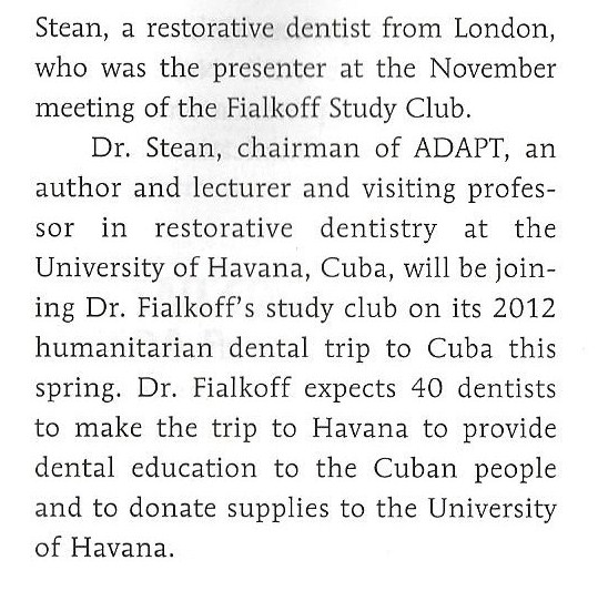 Dr. Stean joins Dr. Fialkioff's study club