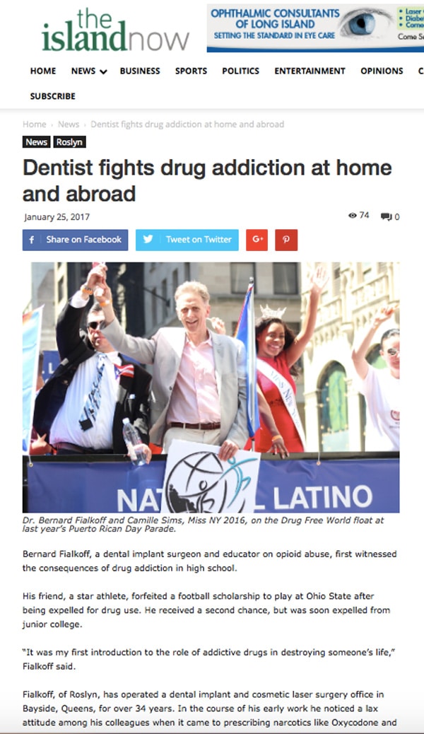 Dentist Fights Drug Addiction at Home and Abroad